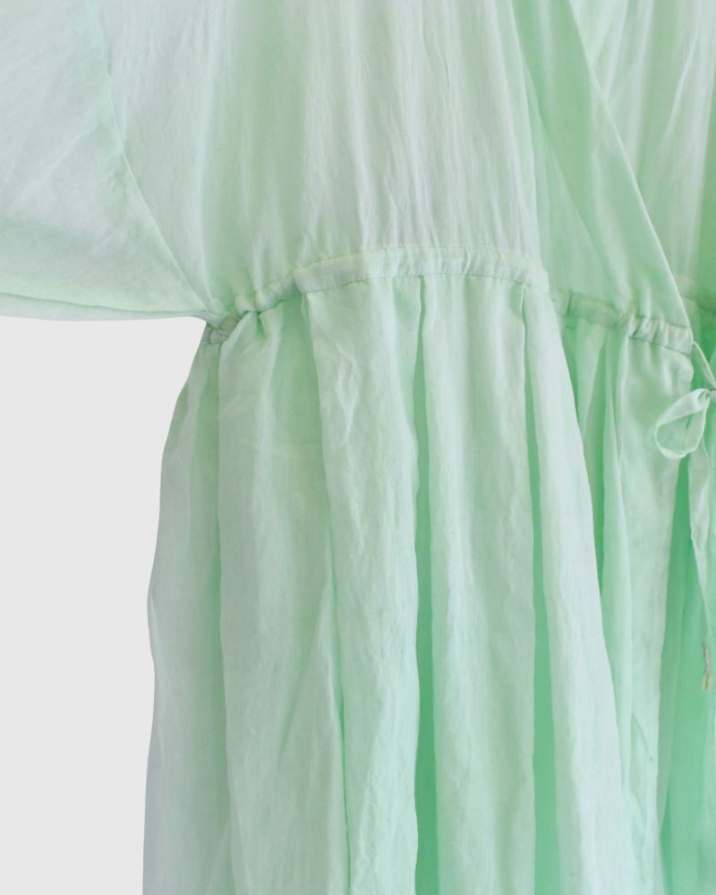 Silk Cotton Rabari Shirt in Light Green