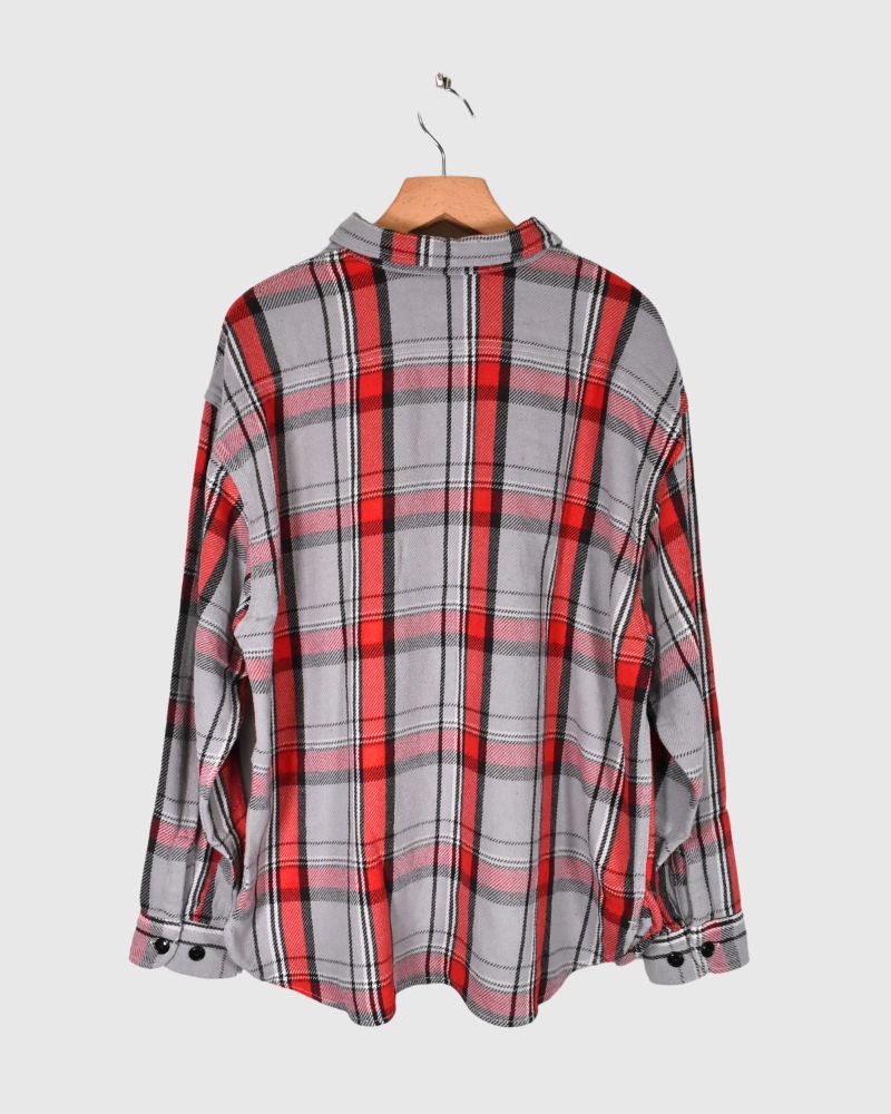 Unevenly Checked Shirt in Gray