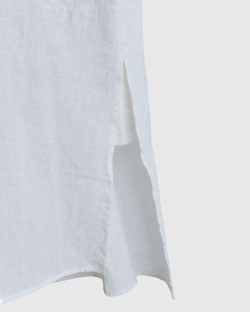 Cotton linen kameez tunic in White