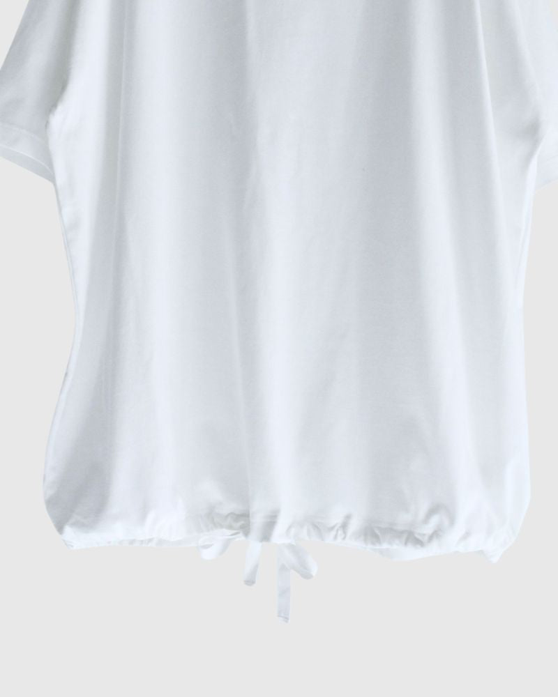 Shirring S/S PULLOVER in White