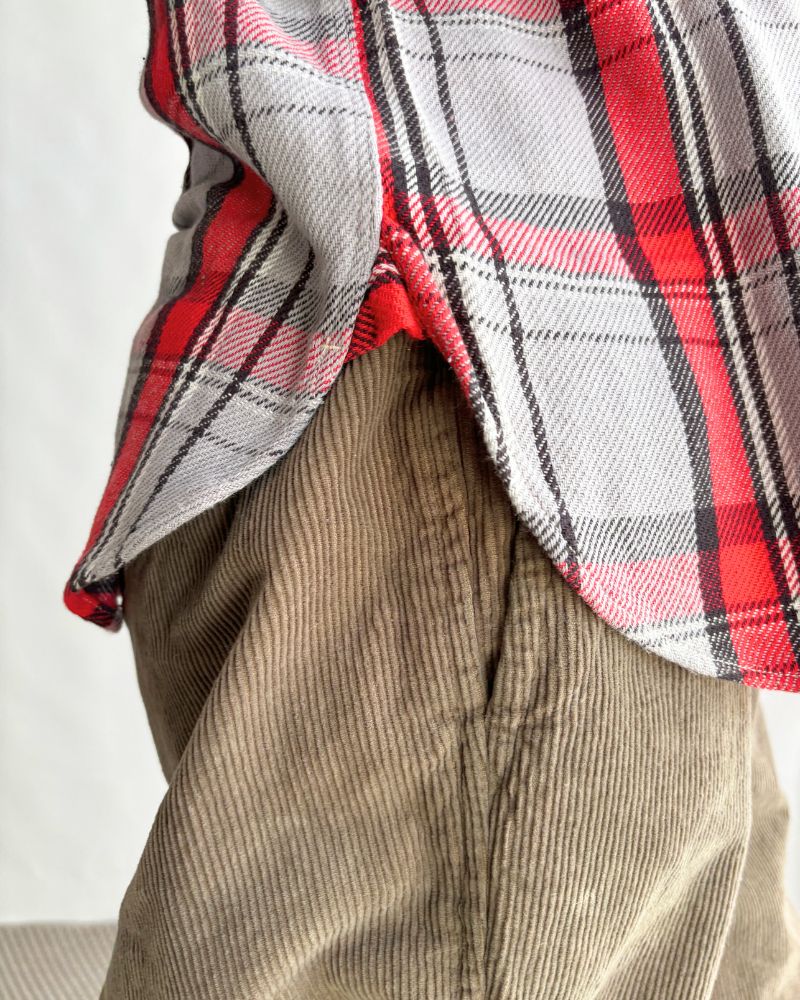 Unevenly Checked Shirt in Gray