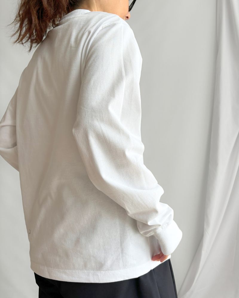 Jersey Crew Neck L/S TEE in White