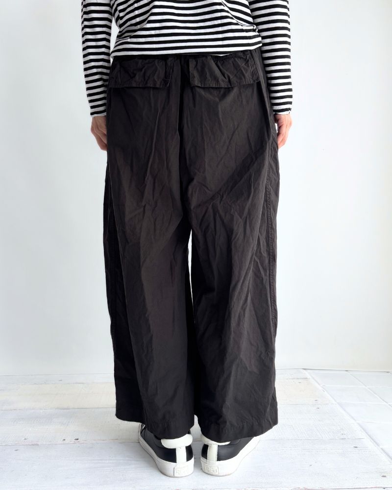 Cotton Silk Pants in Black