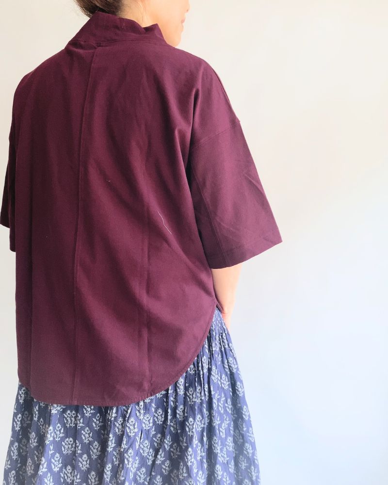 DEPEND jersey high neck T-shirt in Bordeaux