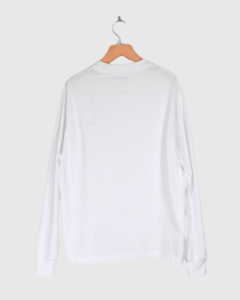 Jersey Crew Neck L/S TEE in White