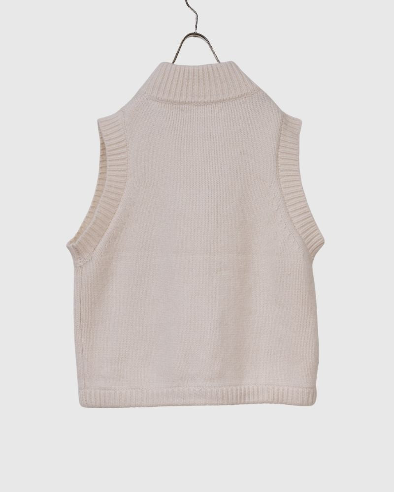 Pre-order] F/W LA526 Basket Weave Button Knit Vest (Mid Oct - Late