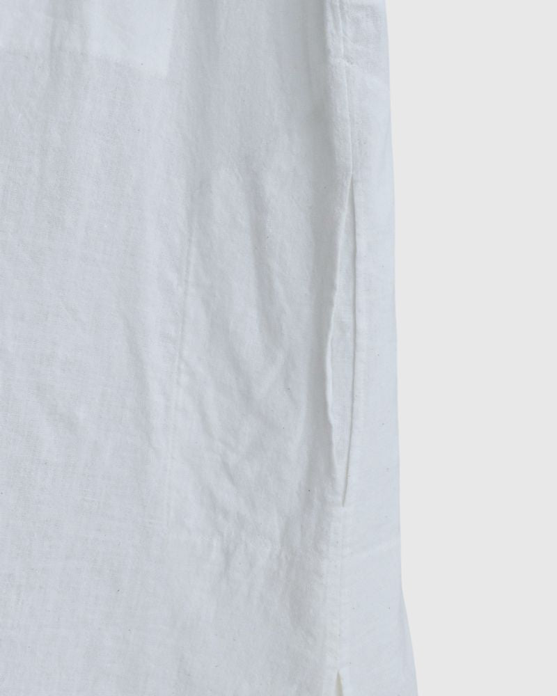 Cotton linen kameez tunic in White