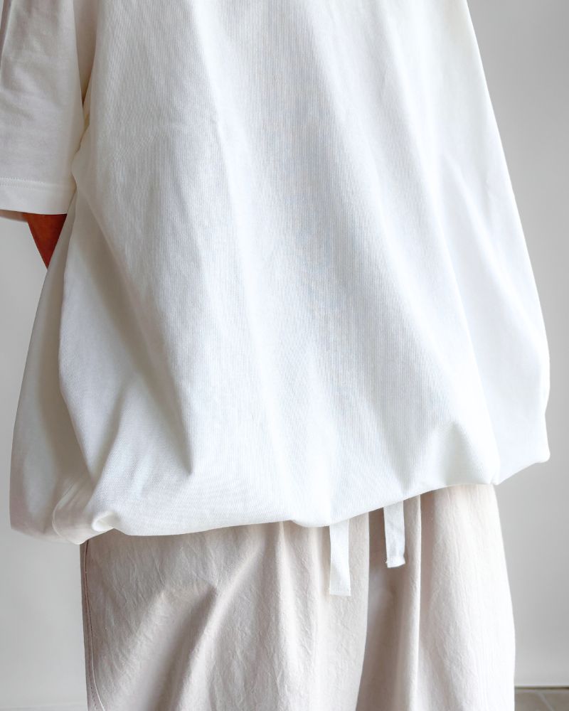 Shirring S/S PULLOVER in White