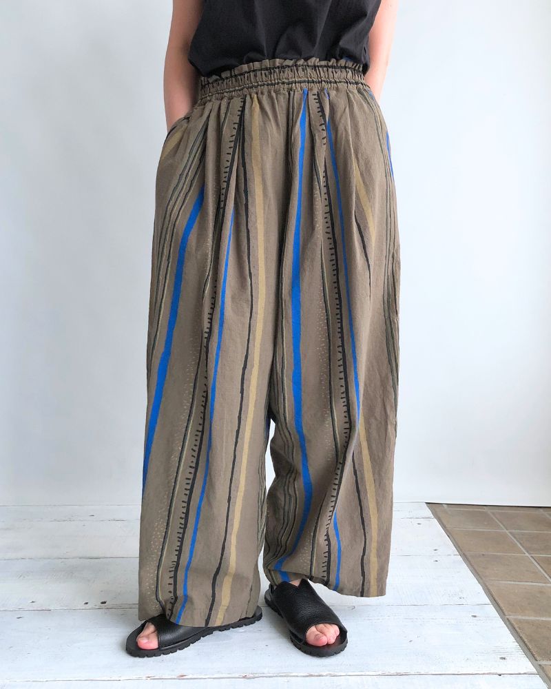 Striped Print Pants in Brown Striped Print Pants in Brown