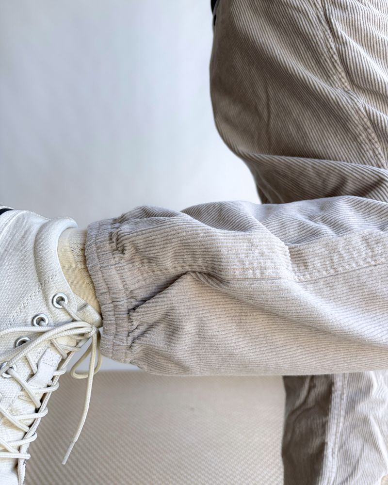 9WALES CORDUROY EASY PANTS in MilkyGray