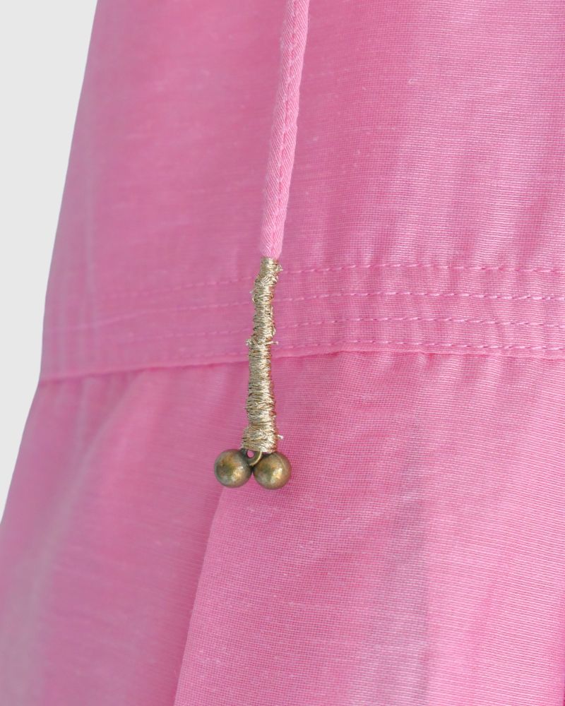 Tuck Volume Dress in Pink
