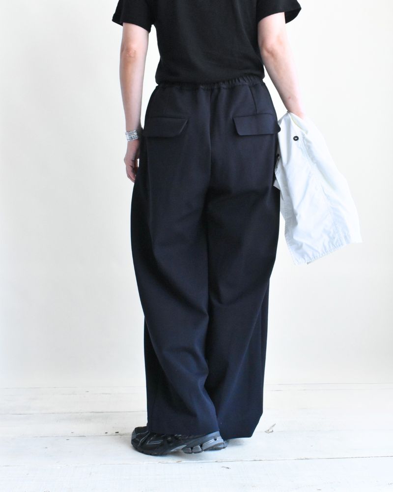 Relaxed Jersey Wide Pants in Navy