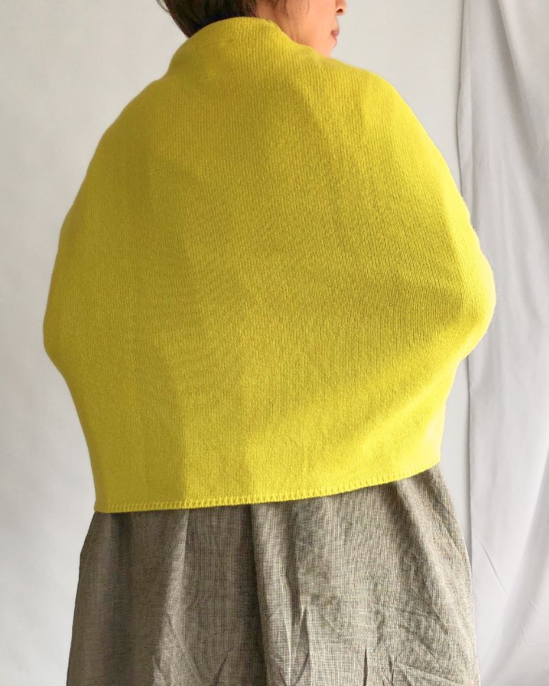 Shepherd Knit Cape in Yellow
