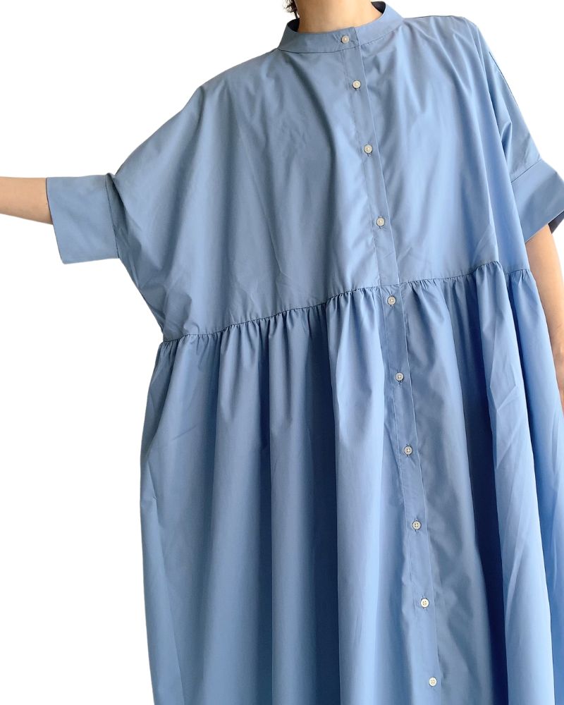WIDE DESIGN DRESS 'MIIA' in Saxe