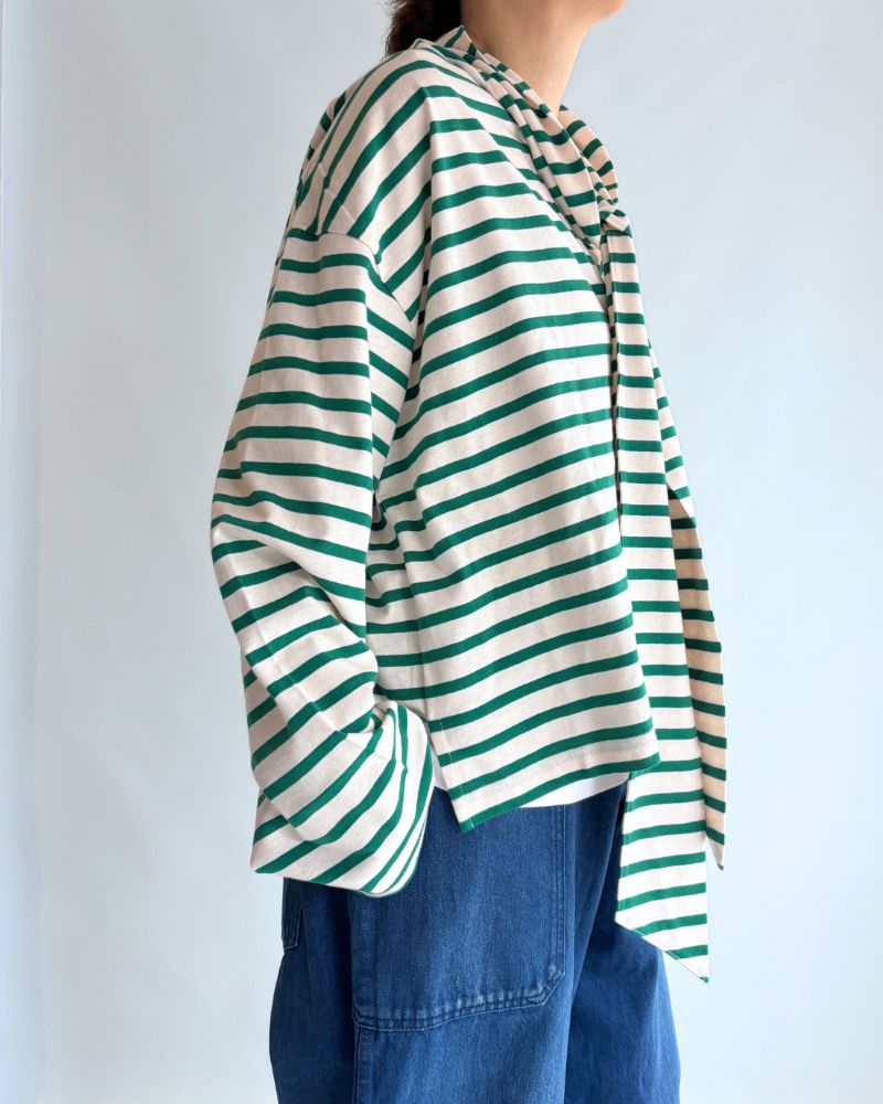 Taco Cotton Border Tie in Pink/Green