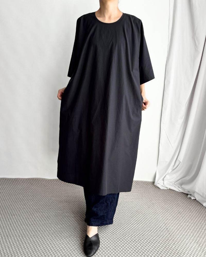 Lyocell Cotton Dress in Black Lyocell Cotton Dress in Black