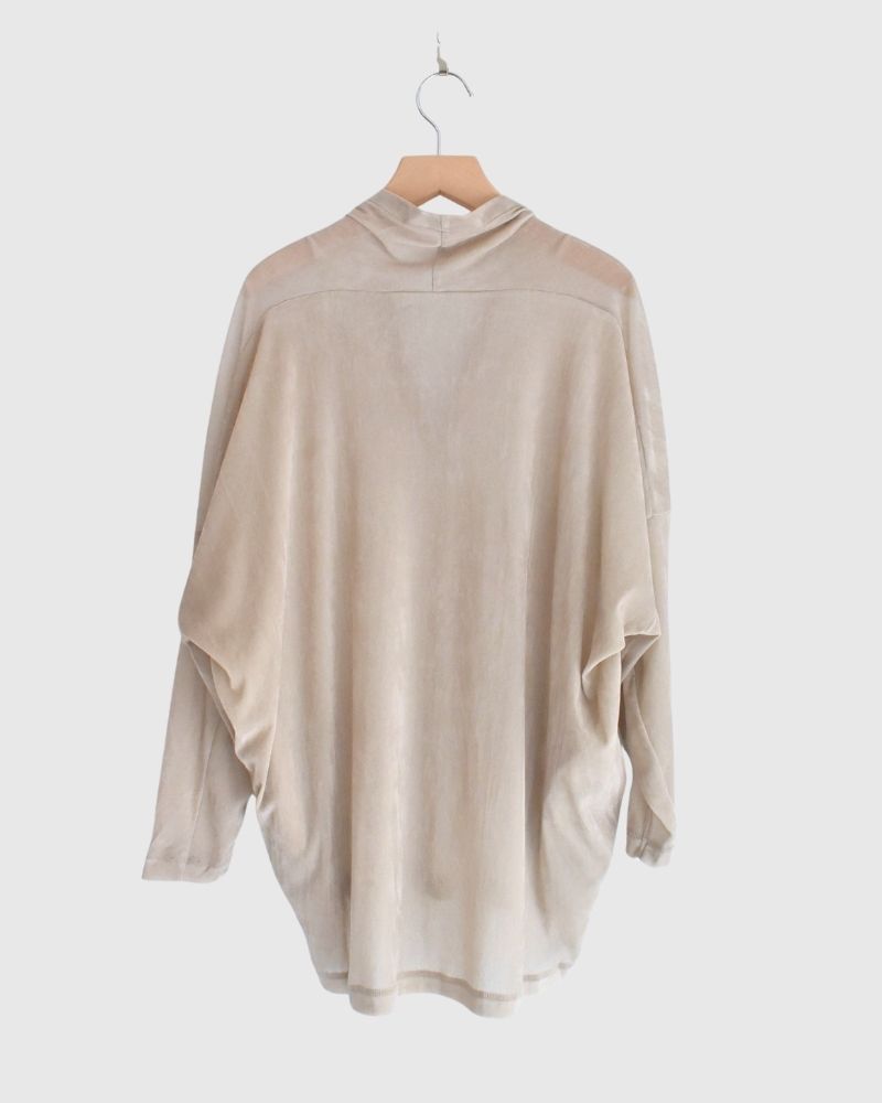 TULLE FLOCKY Cardigan in Beige