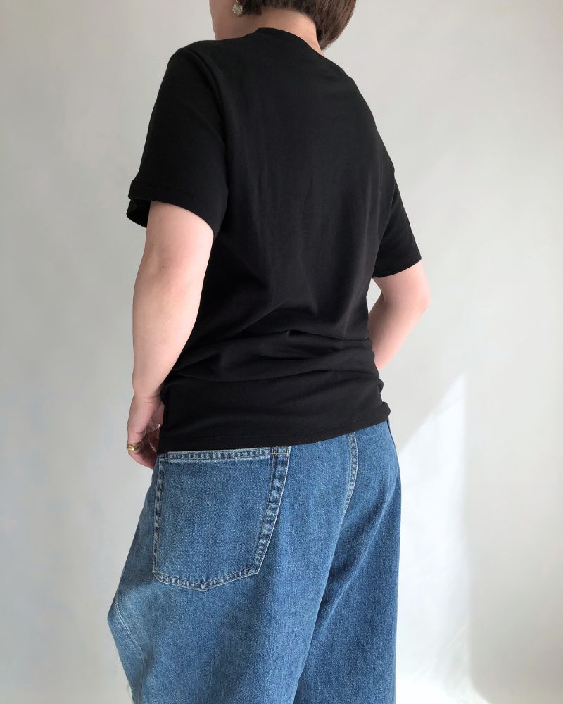 Strong twist jersey fleece JUST SIZE T-SHIRTS in Black
