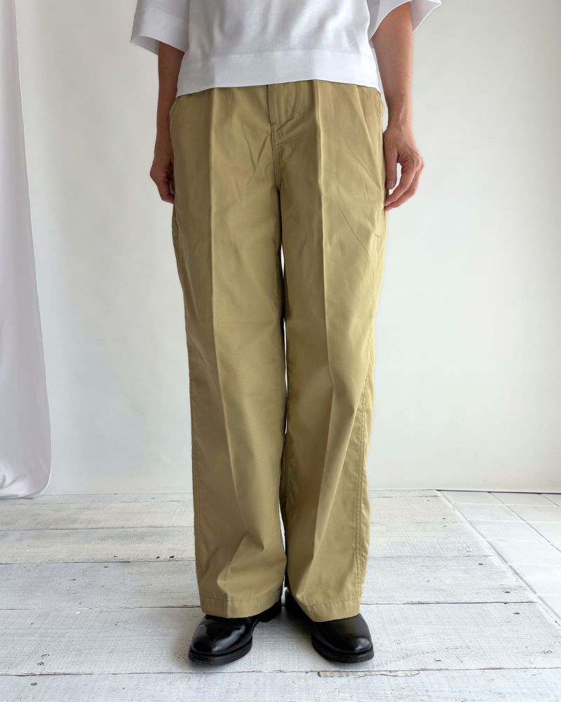 PE/C Twill Center Press Pants in Beige PE/C Twill Center Press Pants in Beige