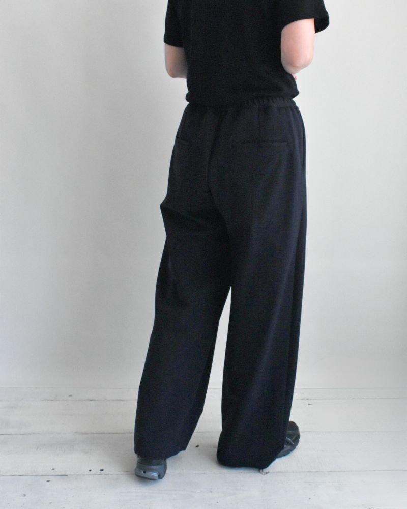Relaxed Jersey Wide Pants in Navy