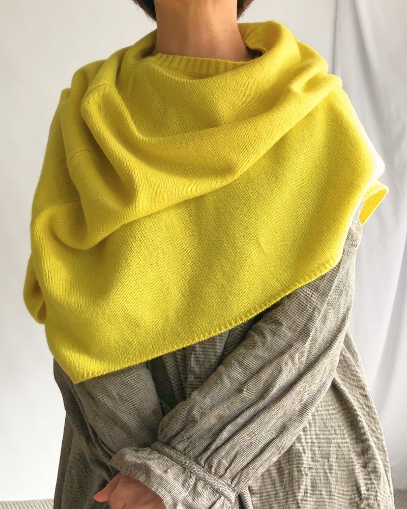 Shepherd Knit Cape in Yellow