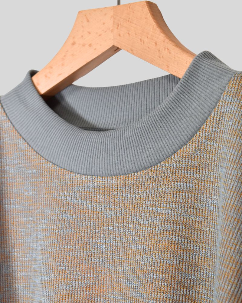 JACQUARD TOPS 'GIA' in SmokeBlue