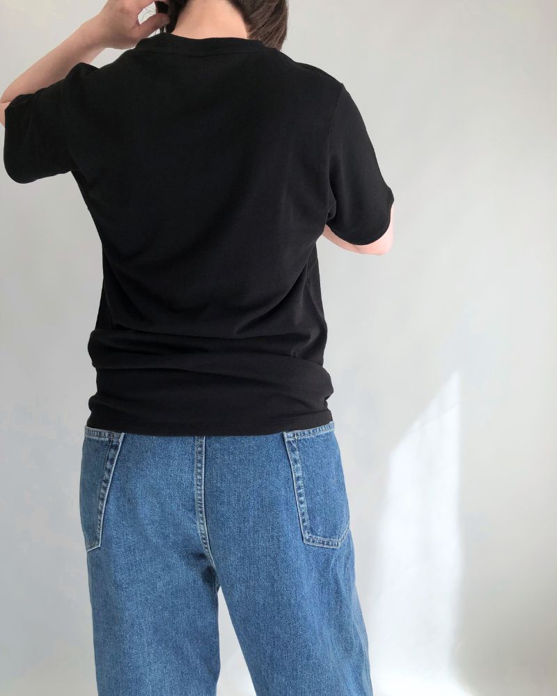 Strong twist jersey fleece JUST SIZE T-SHIRTS in Black