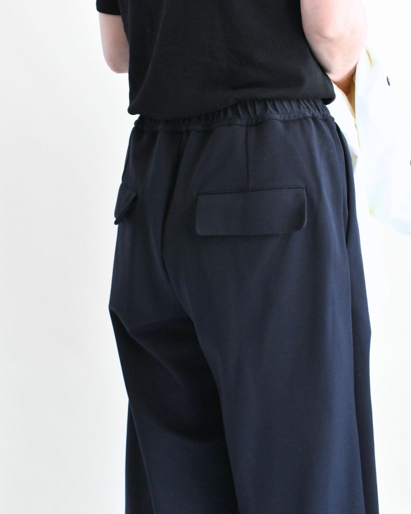 Relaxed Jersey Wide Pants in Navy