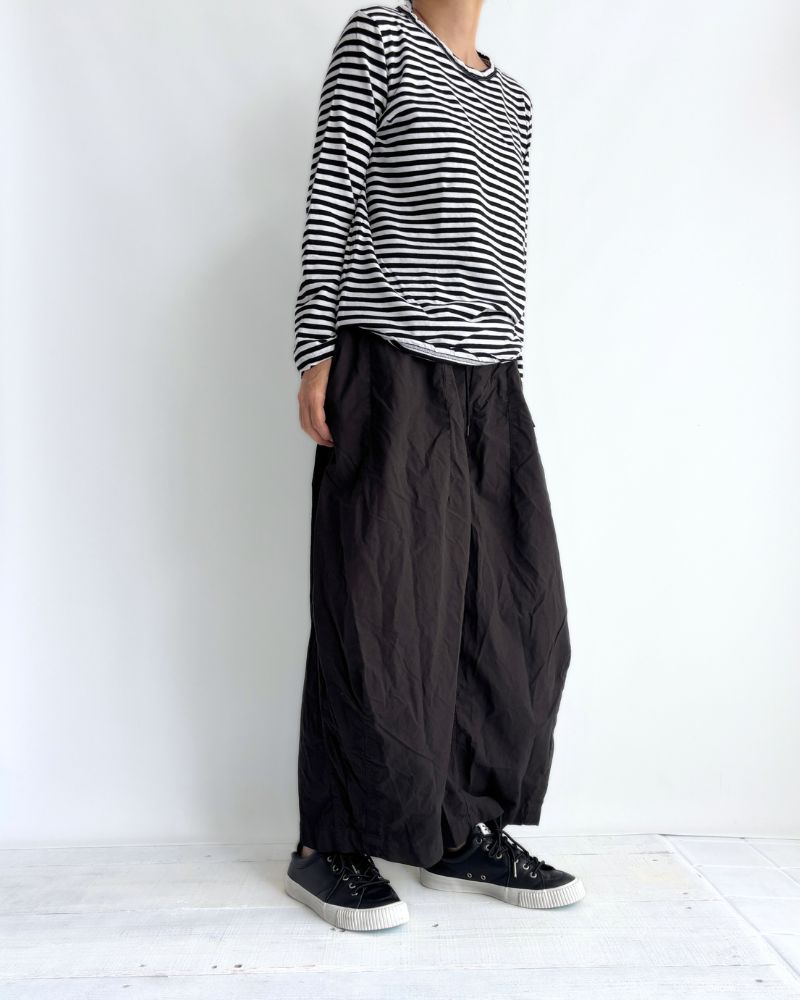 Cotton Silk Pants in Black