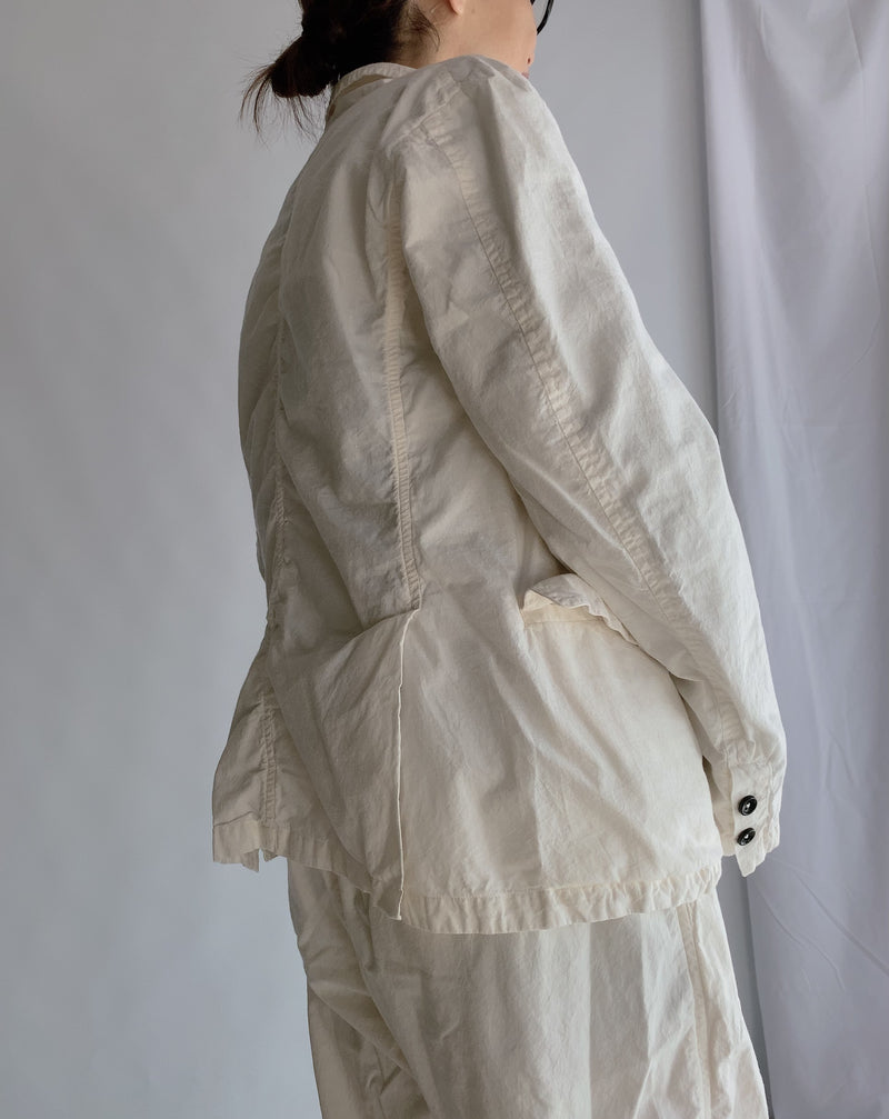 40'S COTTON POPLIN (OVERDYE) SIDE VENTS TAILORED JACKET
