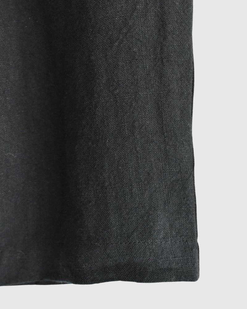 Big Pocket Cropped PT (LINEN) in Black