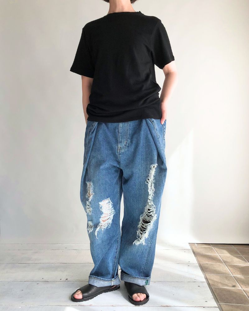 Strong twist jersey fleece JUST SIZE T-SHIRTS in Black