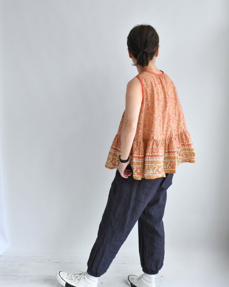 Indian-like print blouse in Orange