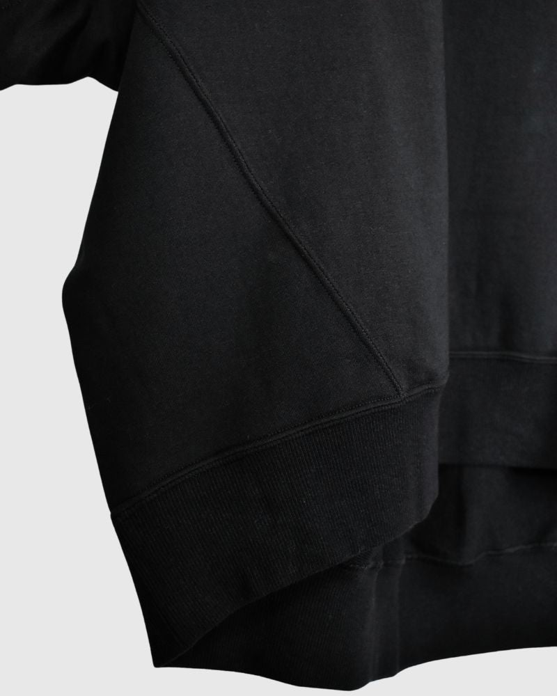 ABBY High Gauge Sweat Pullover in Black