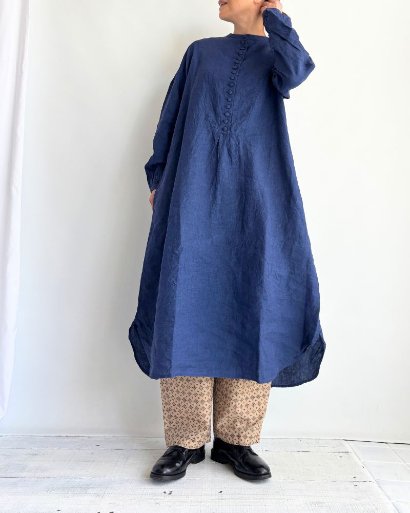 Indigo linen dress in Indigo Indigo linen dress in Indigo