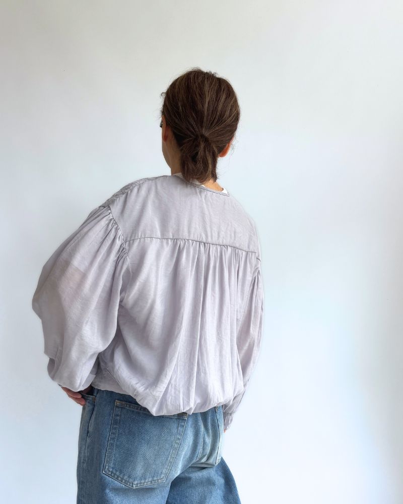 Lace-switched design blouson 'PARMO' in Ltlavender