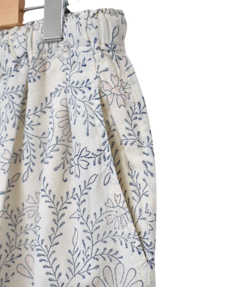 COTTON LEAF & FLOWER BLOCK PRINT EASY PANTS