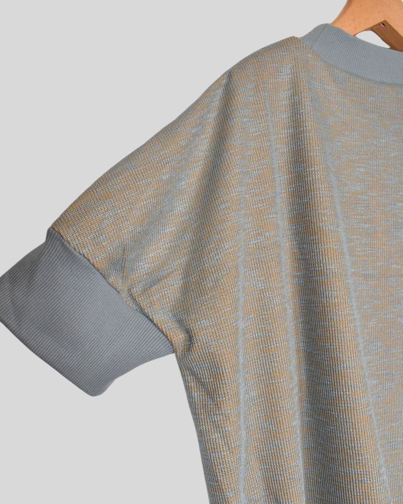 JACQUARD TOPS 'GIA' in SmokeBlue