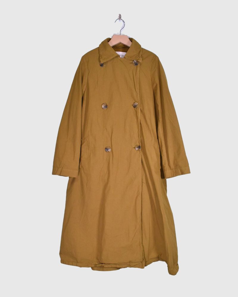 Double Button Coat in Brown