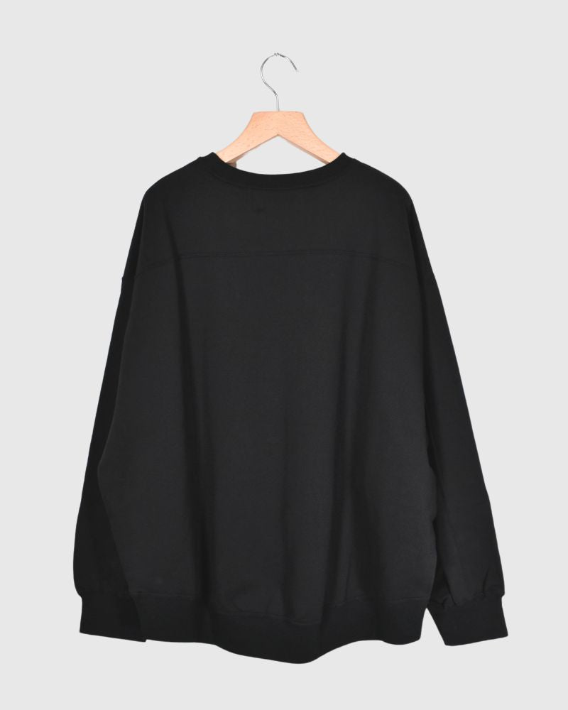 ABBY High Gauge Sweat Pullover in Black