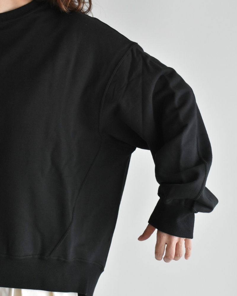 ABBY High Gauge Sweat Pullover in Black