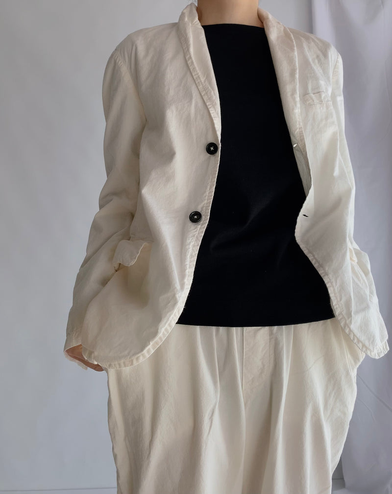 40'S COTTON POPLIN (OVERDYE) SIDE VENTS TAILORED JACKET