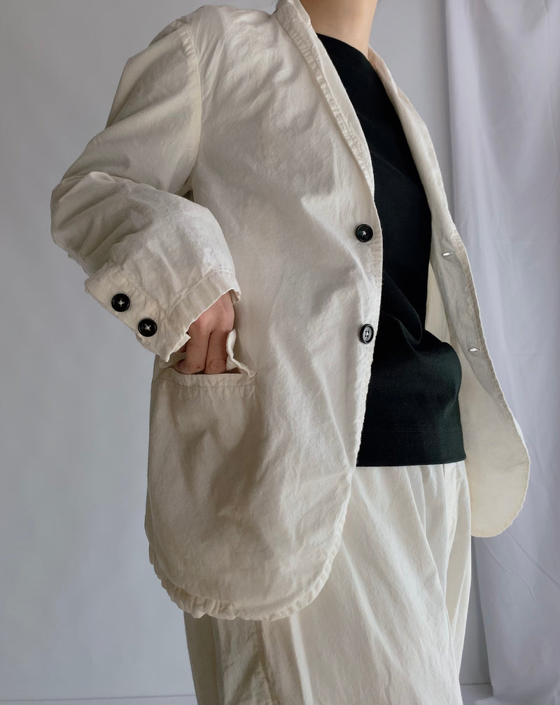 40'S COTTON POPLIN (OVERDYE) SIDE VENTS TAILORED JACKET