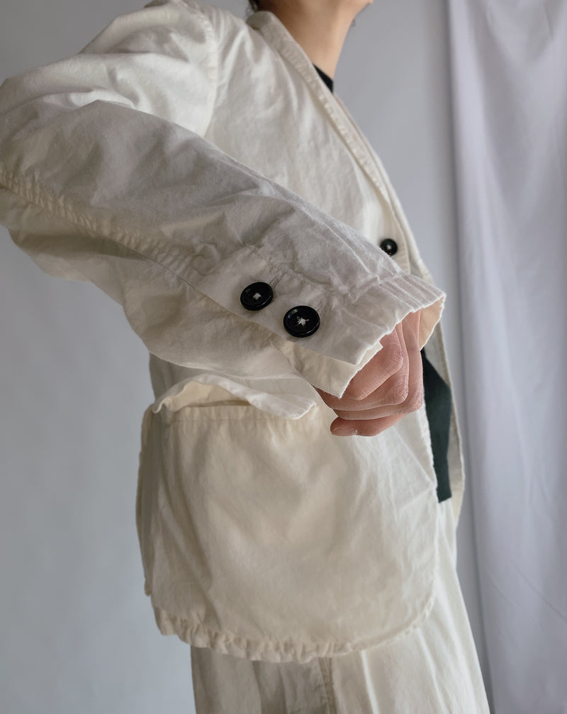 40'S COTTON POPLIN (OVERDYE) SIDE VENTS TAILORED JACKET