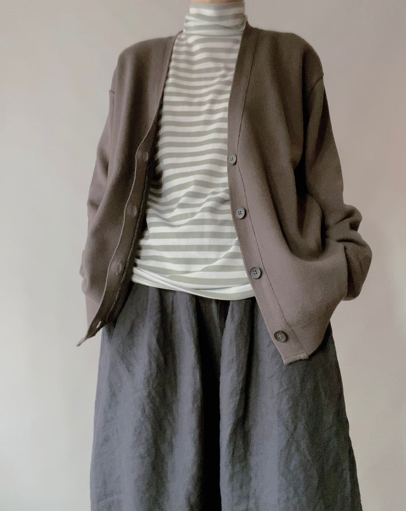 TC Striped High Neck Cut and Sew