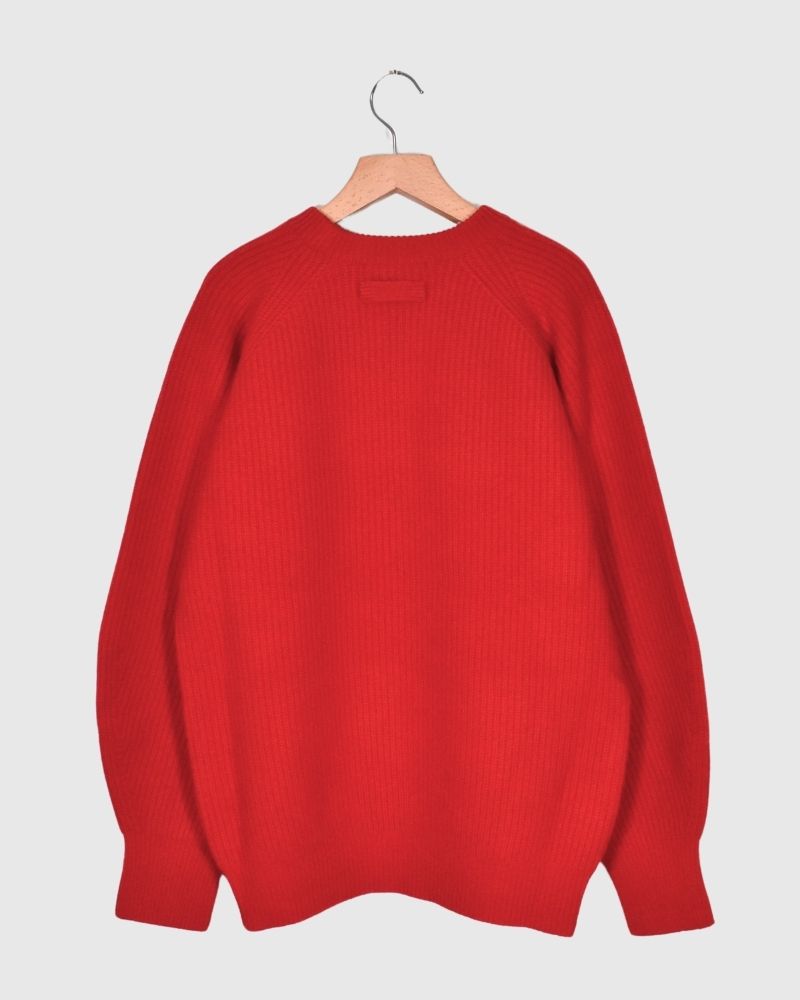 HIGHLAND Low Gauge Knit Pullover in Red