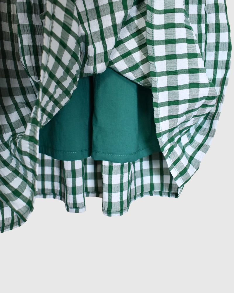 TIERED DESIGN SKIRT 'JEBI'  In Green