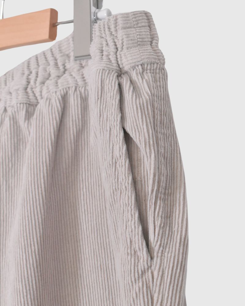 9WALES CORDUROY EASY PANTS in MilkyGray