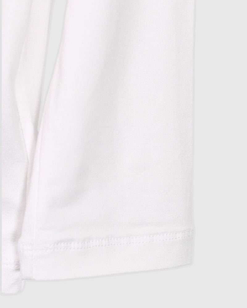 High neck collar P/O in White