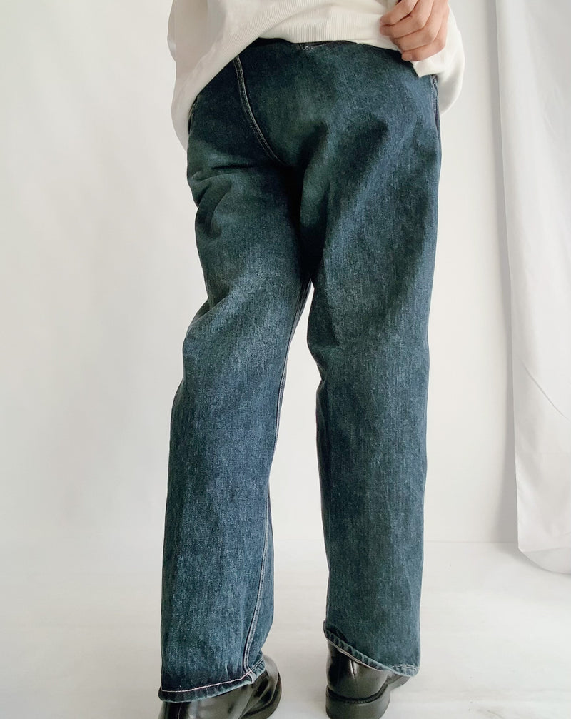 Ball-rimmed PKT Straight Denim in Indigo